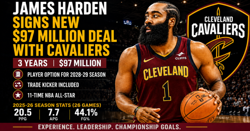 James Harden Signs New $97 Million Deal With Cavaliers: What It Means for Cleveland